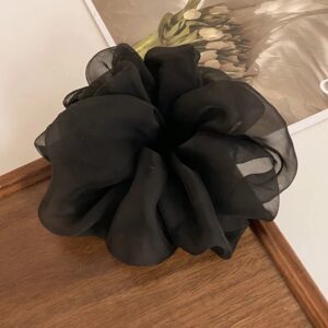 Scrunchie Cloudy Chiffon – Negro