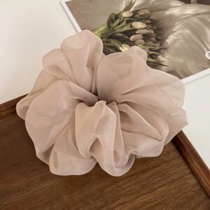 Scrunchie Cloudy Chiffon – Latte