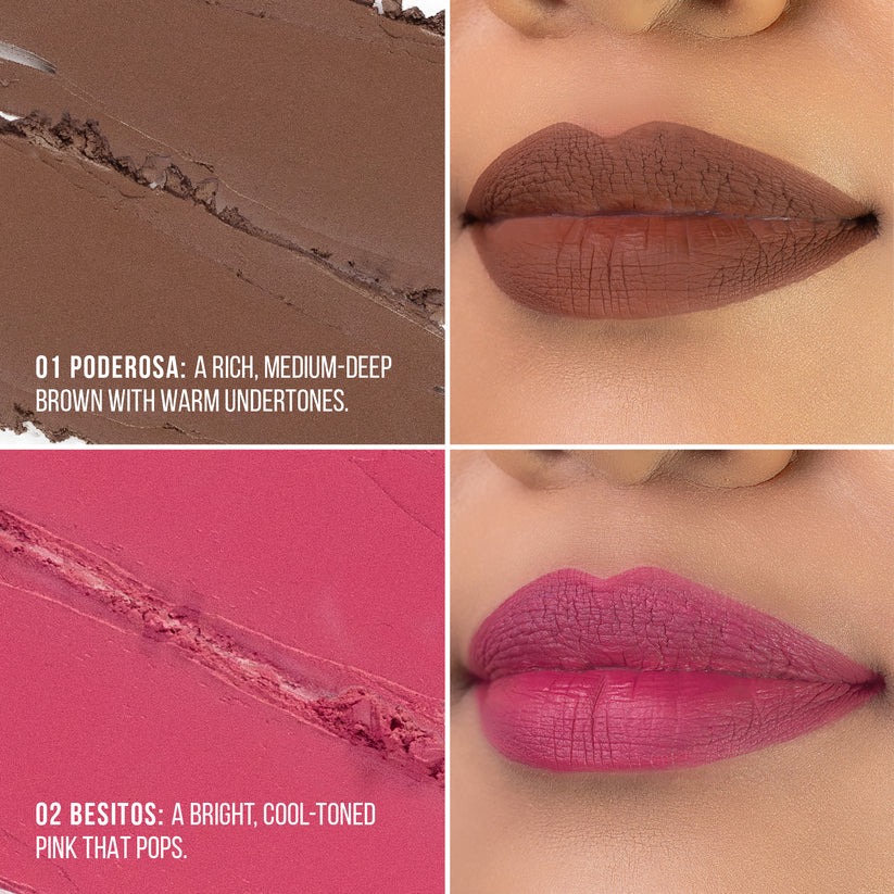 Lipstick Matte Locked In Place Italia Deluxe - 01 Poderosa - Imagen 2
