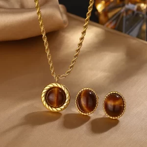 Set De Artes Y Collar Estilo Vintage
