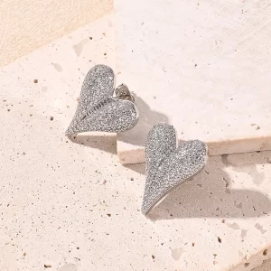 Aretes Heart Glow Plateado