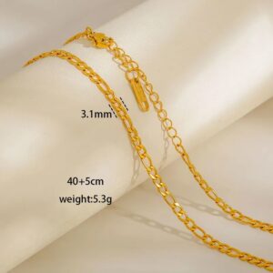 Cadena Signature Link Acero Inoxidable 18K
