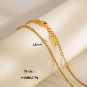 Cadena Sparkle Acero Inoxidable 18K
